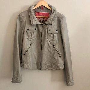 Collection B Faux Leather Bomber Jacket